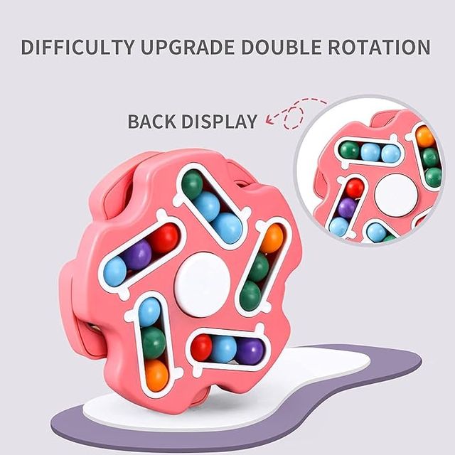 Fidget Toy Rotating Magic Bean Cube Spinner, Educational Learning Toy